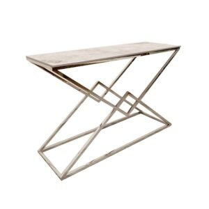 Vesta Chrome Console Side Table Narrow Console Tables Home Store UK