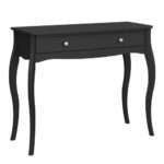Baroque 1 Drw Vanity Black Dressing Table Home Store UK