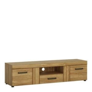 Dawn 2 door 1 drawer wide TV cabinet in Grandson Oak - TV Stands - Home Store UK