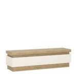 Lyon 2 drawer TV cabinet in Riviera Oak/White High Gloss - TV Stands - Home Store UK