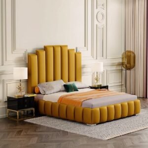 Leisa Bed Frame Soft Plush Velvet - Choice Of Colours upholstered single bed Upholstered Beds Home Store UK