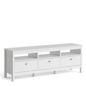 Madrid Tv-unit 3 drawers in White - TV Stands - Home Store UK