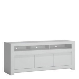 Novi 3 Door TV Cabinet in Alpine White - TV Stands - Home Store UK
