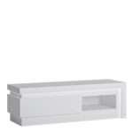 Lyon 1 drawer TV cabinet with Open Shelf in White and High Gloss - TV Stands - Home Store UK