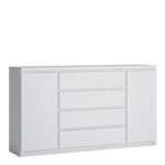 Fribo 2 door 4 drawer wide sideboard in White - Sideboards - Home Store UK