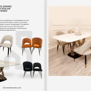 Orion Gold 1.8 Dining Table with Astra Chair Dining Table Sets Home Store UK