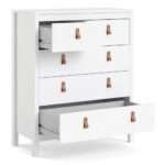 Poppy Chest 3+2 drawers in White - Chest Of Drawer - Home Store UK