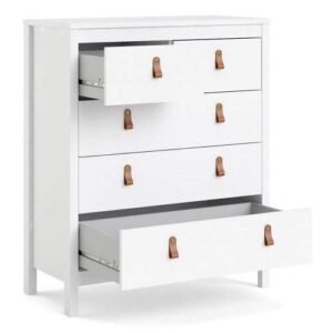 Poppy Chest 3+2 drawers in White - Chest Of Drawer - Home Store UK