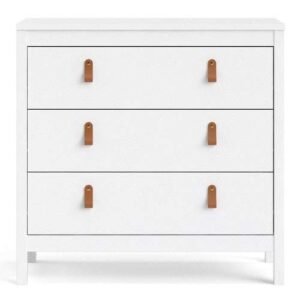 Poppy Chest 3 drawers in White - Chest Of Drawer - Home Store UK