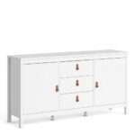 Barcelona Sideboard 2 doors + 3 drawers in White - Sideboards - Home Store UK