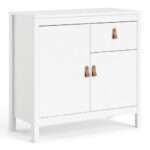 Barcelona Sideboard 2 doors + 1 drawer in White - Sideboards - Home Store UK