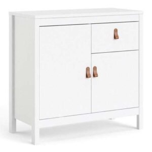 Barcelona Sideboard 2 doors + 1 drawer in White - Sideboards - Home Store UK