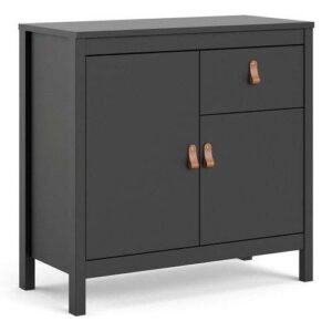 Barcelona Sideboard 2 doors + 1 drawer in Matt Black - Sideboards - Home Store UK