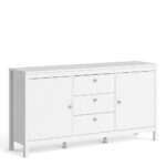 Madrid Sideboard 2 doors + 3 drawers in White mid century sideboard - Sideboards - Home Store UK