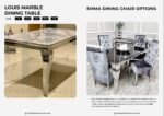 Louis Marble Dining Table With Emma Chairs Marble Dining Sets Home Store UK