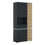 Luci 4 door tall display cabinet LH (including LED lighting) in glass showcase - Display Cabinets - Home Store UK