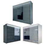 Sicily Gloss Front With Drawers Mirror Wardrobe