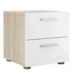 Pepe Bedside Cabinet Table 2 Drawers in mirrored bedside cabinets - Elegant Furniture Bedside Cabinet Home Store UK