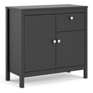 Madrid Sideboard 2 doors + 1 drawer in Matt Black next sideboard - Sideboards - Home Store UK