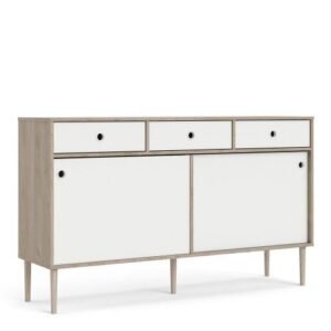 Rome Sideboard 2 Sliding Doors + 3 Drawers in Jackson Hickory side board - Sideboards - Home Store UK