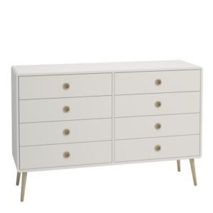 Softline 4 + 4 Wide Chest Off White Chest of Drawer Home Store UK