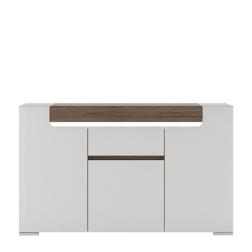 Toronto 3 Door 1 Drawer Sideboard (inc. Plexi Lighting) - Sideboards - Home Store UK