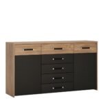 Monaco 2 door 5 drawer wide cupboard - Sideboards - Home Store UK