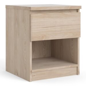 Naia Bedside 1 Drawer 1 Shelf in Jackson Hickory Oak Bedside Cabinet Home Store UK