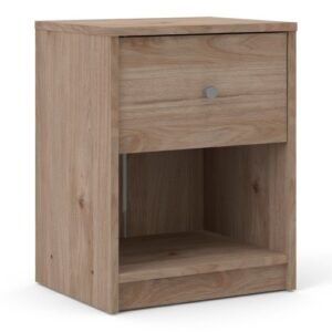 May Bedside 1 Drawer in Jackson Hickory Oak Bedside Cabinet Home Store UK