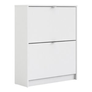 Shoes Shoe cabinet w. 2 tilting doors and 2 layers glass candle holders - Shoe Storage Cabinets - Home Store UK