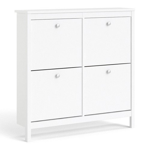 Madrid Shoe cabinet 4 compartments in White - Shoe Storage Cabinets - Home Store UK Madrid Shoe cabinet 4 compartments in White - Shoe Storage Cabinets - Home Store UK