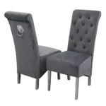 Emma Dining Chair All Colours with Lion Knocker & Quilted Back Dining Chairs Home Store UK