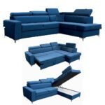 Gloss Corner Sofa Bed - Home Store UK