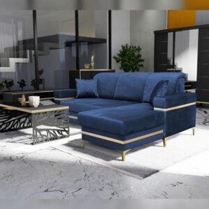 Florence Gold Corner Sofa Bed - Home Store UK