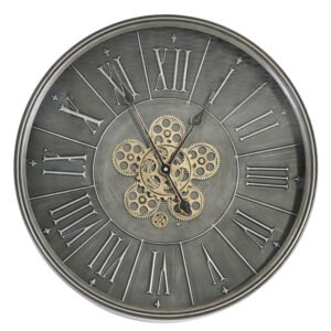 HSUK-60cm Gears Wall Clock Grey - Clocks - Home Store UK