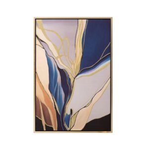 85x125 Framed Abstract Canvas Dark Blue - Wall Arts -Home Store UK