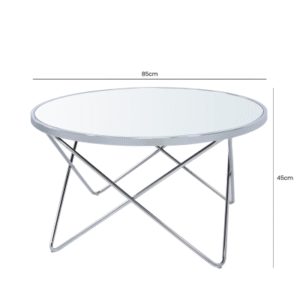 HSUK- Chrome And Mirror Coffee Table Home Store UK