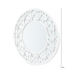 HUSK- White Wood Round Wall Mirror - Mirror Collection - Home Store UK