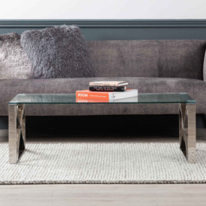 HSUK- Zenith Stainless Steel Coffee Table Home Store UK