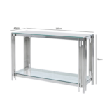 HSUK- Steel Tubes And Glass Console Tables Home Store UK