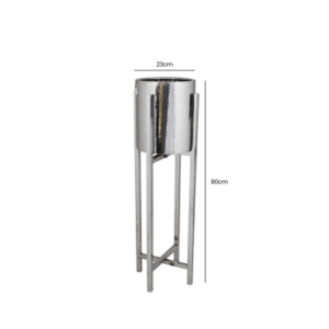 HSUK- 23cm Stainless Steel Wine Cooler Bowl On Stand - Candle Holder - Home Store UK