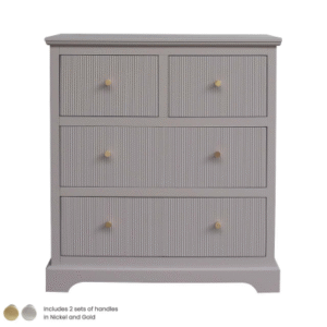 HUSK- Summer Grey Wood 4 Drawer Chest Cabinet Chest Of Drawer Home Store UK