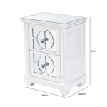 HUSK- White Wood 2 Drawer Bedside Cabinet Bedside Cabinet Home Store UK