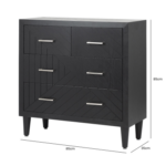 HUSK- Black 4 Drawer Chest Chest Of Drawer Home Store UK
