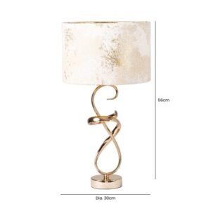 HSUK- Gold Swirl Metal Table Lamp - Metal Lamps - Home Store UK