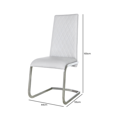 HSUK- Leo Light Grey Chrome Dining Chair Home Store Uk HSUK- Leo Light Grey Chrome Dining Chair Home Store Uk