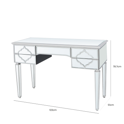 HUSUK-Silver Mirror 5 Drawer Dressing Table Dressing Table Home Store UK HUSUK-Silver Mirror 5 Drawer Dressing Table Dressing Table Home Store UK