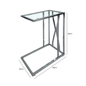 HSUK- Montana Chrome and Glass Sofa Table - Sofa Table - Home Store UK