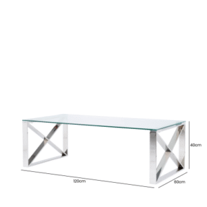 HSUK- Value Stainless Steel Coffee Table Home Store UK