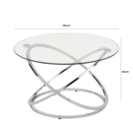 HSUK- Rizzo Chrome Coffee Table Home Store UK